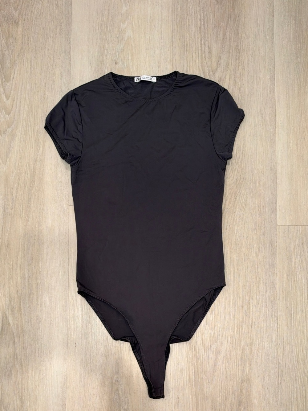 Zara Black Short-Sleeve Bodysuit